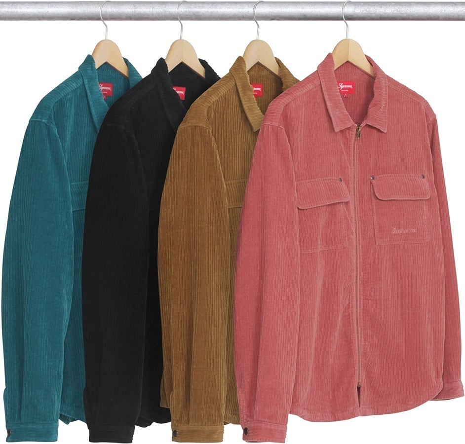 Corduroy Zip Up Shirt
